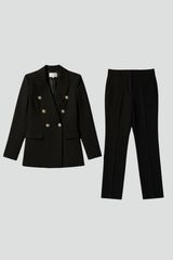 Jakkesæt til kvinder med blazer og lige bukser