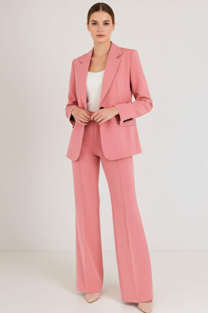Women's Suit with Tailored Fit and Two-Piece Design in Blue - View 6.0 | Roselva