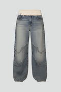 Jeans til kvinder med vide ben og løs pasform