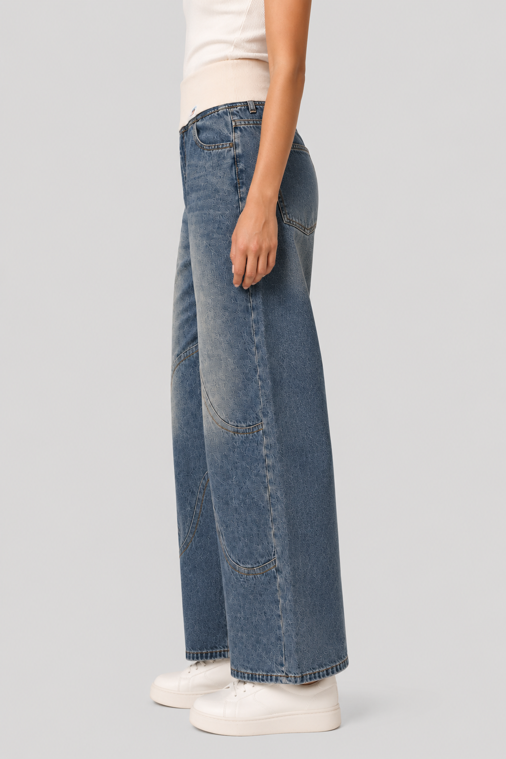 Women's Wide Leg Jeans with Loose Fit