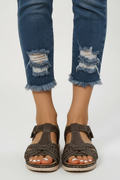Women's Buckle Sandals – Open-Toe Summer Slip-On Shoes