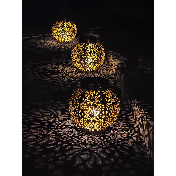 Solar-Powered Decorative Outdoor Pendant Light