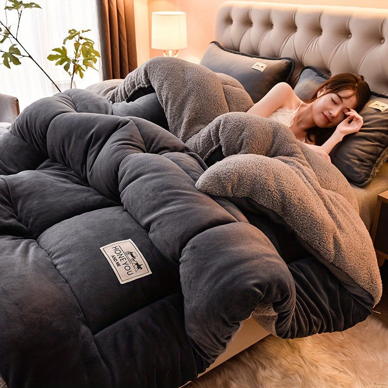 Double-Sided Sherpa Fleece Blanket - Thick & Soft Throw