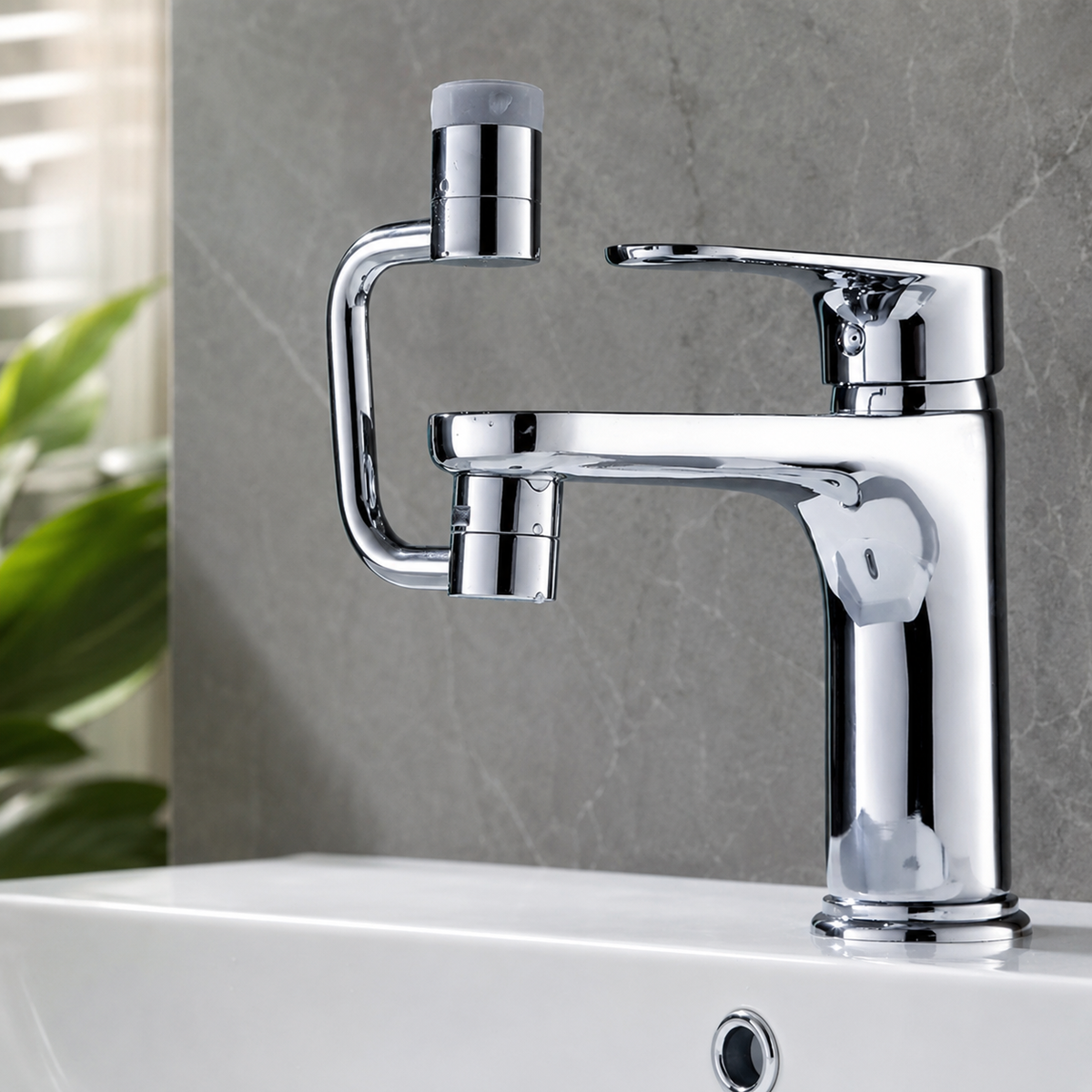 Rotating Universal Faucet Extender Attachment