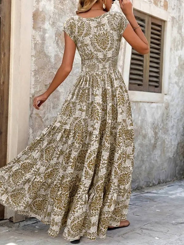 Women's Boho V-Neck Maxi Dress – Boho