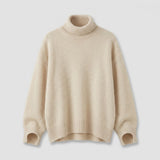 Women's Cashmere Sweater with Turtleneck Collar