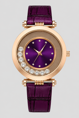 Elegant Floating Crystal Crescent Women's Watch