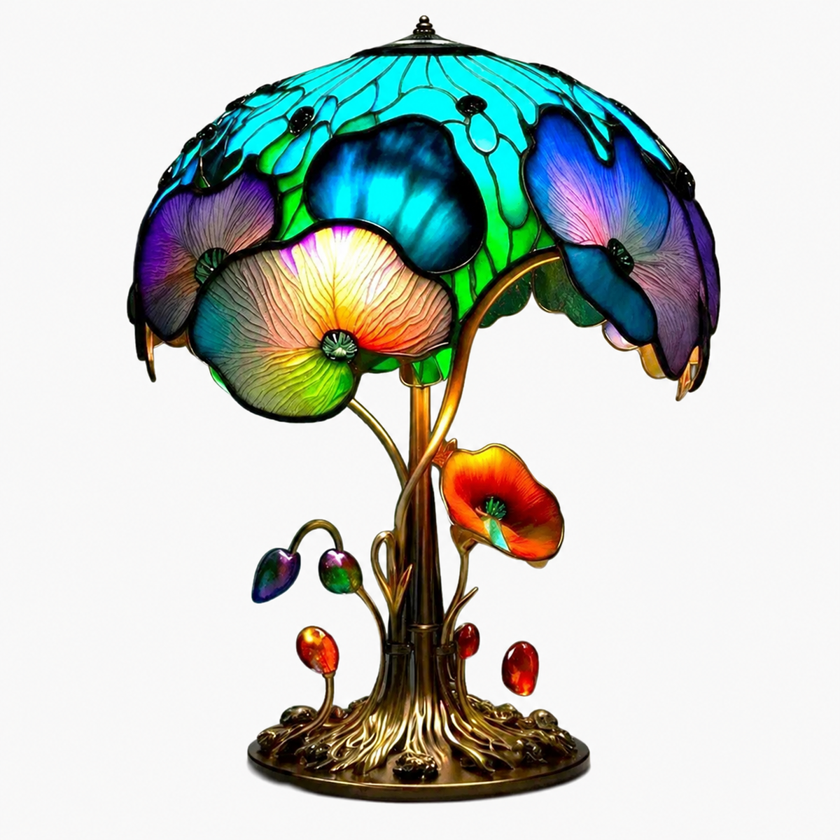 Handcrafted Stained Glass Table Lamp