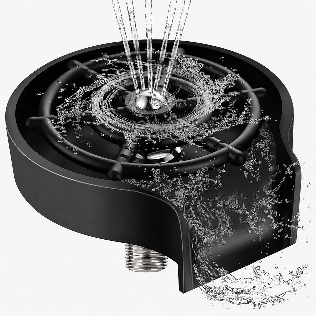 High-Pressure Kitchen Sink Glass and Cup Rinser