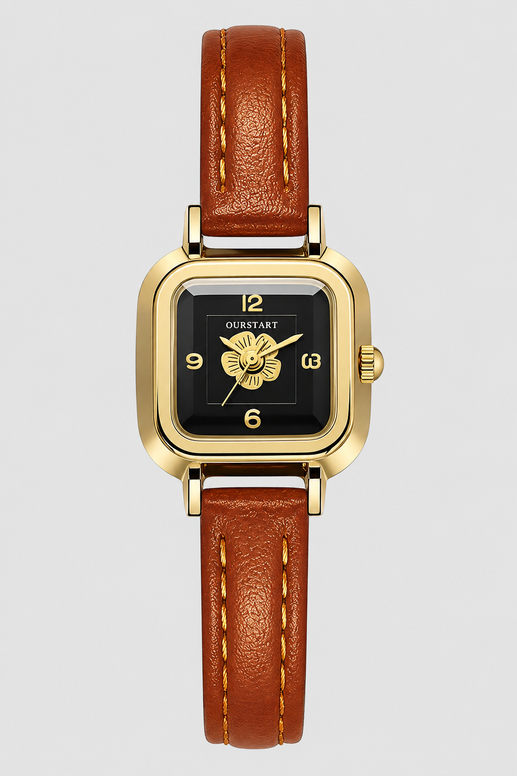 Vintage Floral Cushion Women's Watch