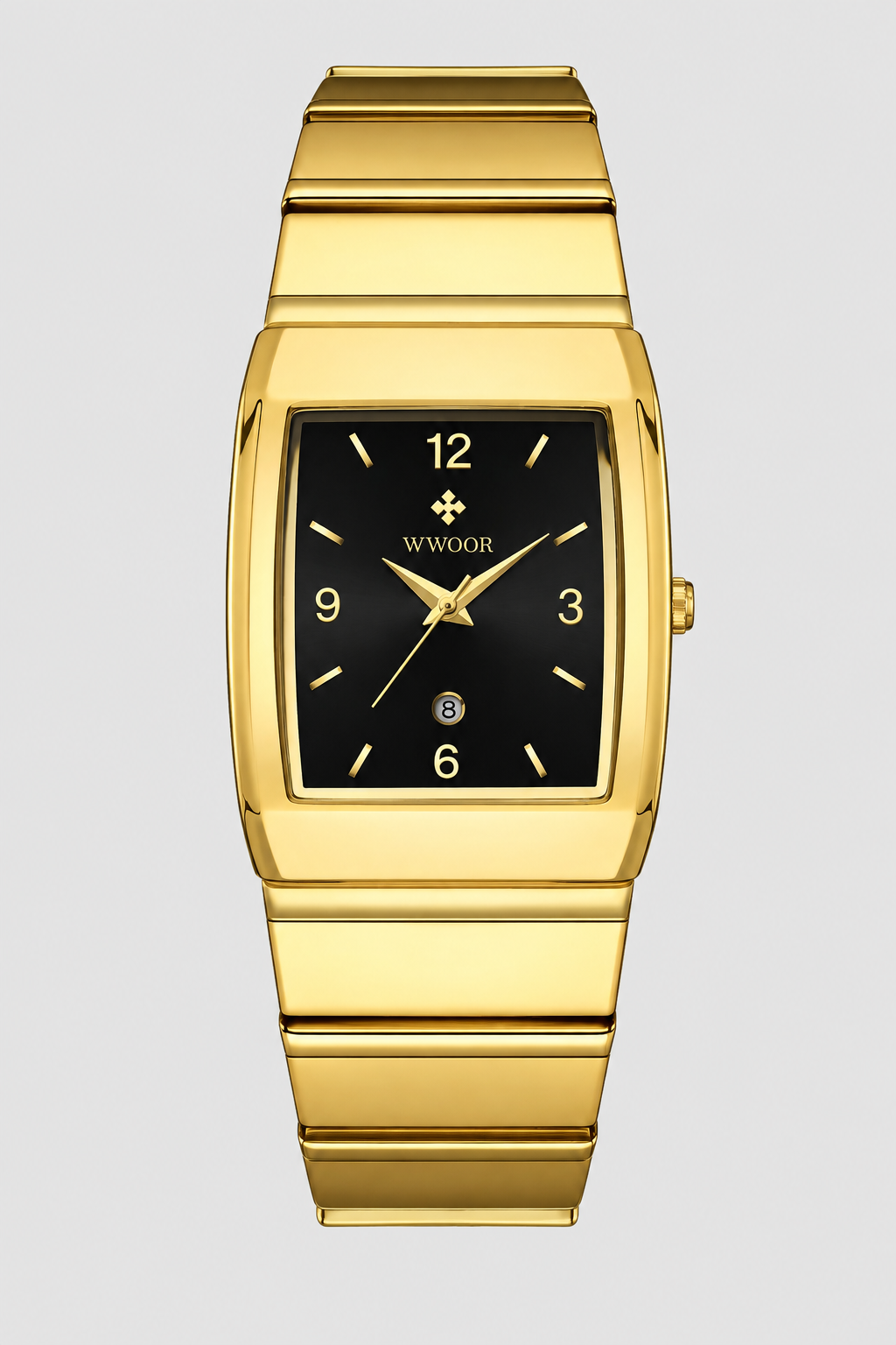 Rectangular Date Display Integrated Bracelet Watch