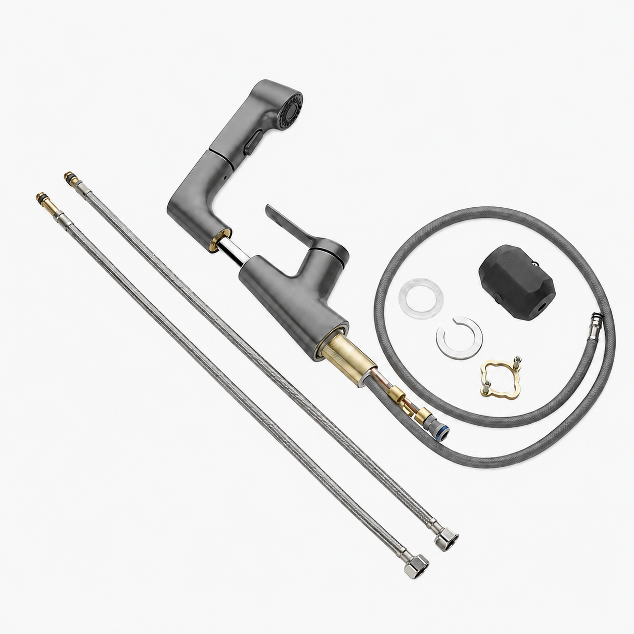 360° Rotating Pull-Out Bathroom Basin Faucet