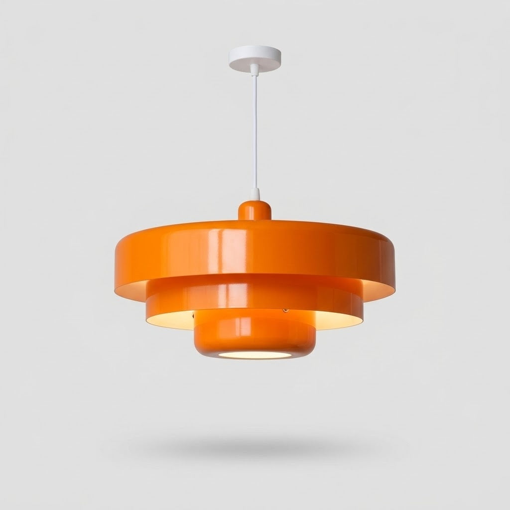 Modern Architectural Layered Pendant Light Concentric Rings
