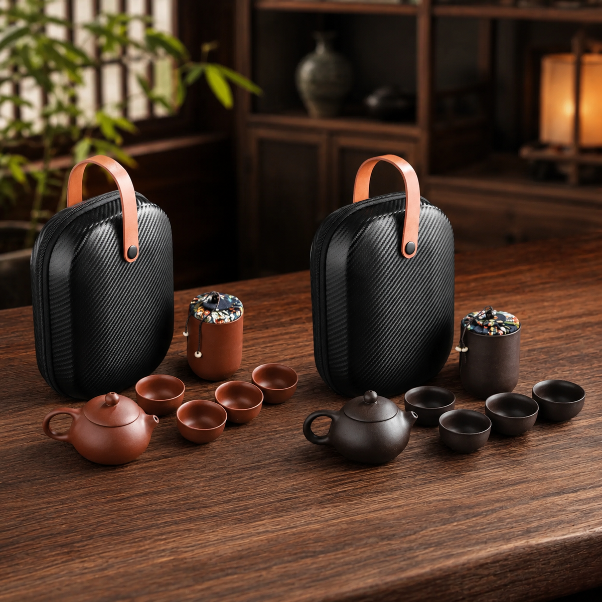 Traditional Ceramic Travel Tea Set