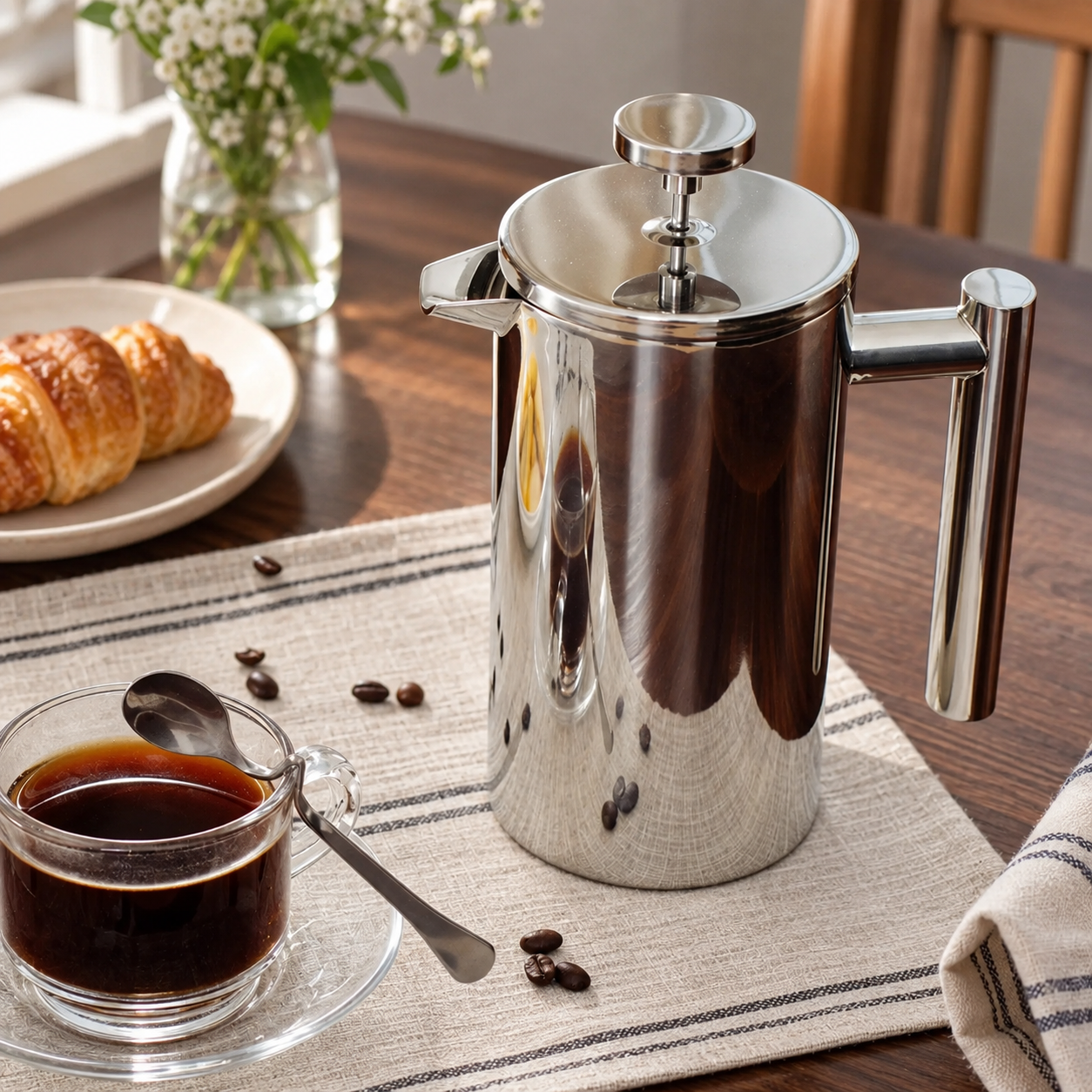 Stainless Steel French Press Coffee Maker