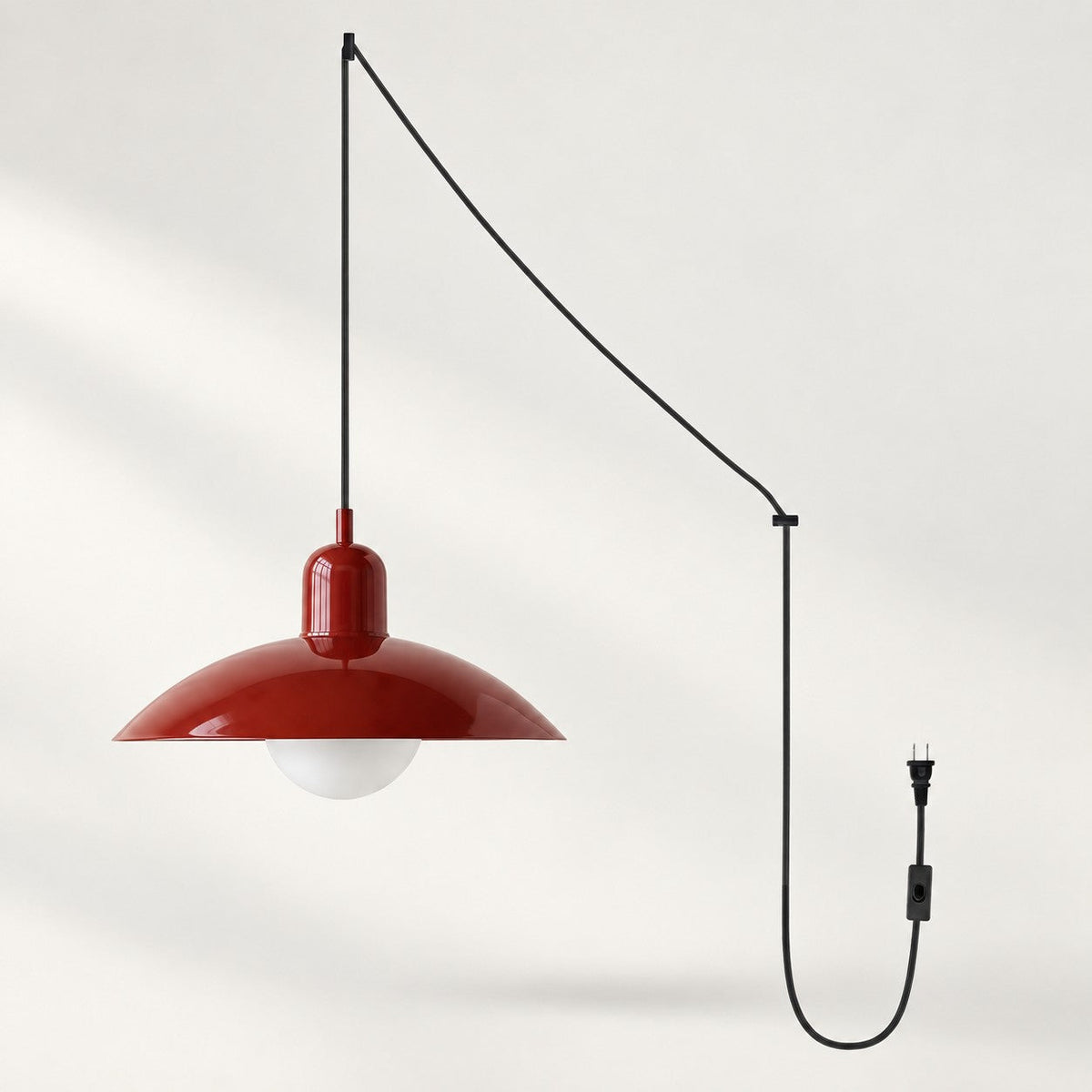 Mid Century Bauhaus Plug-In Pendant Light