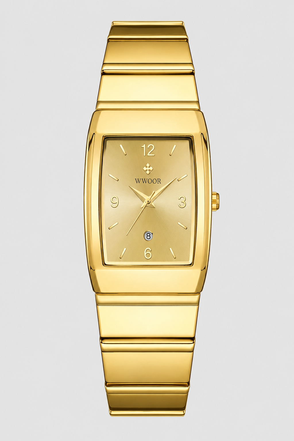 Rectangular Date Display Integrated Bracelet Watch