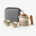 Portable Ceramic Travel Tea Set with Case