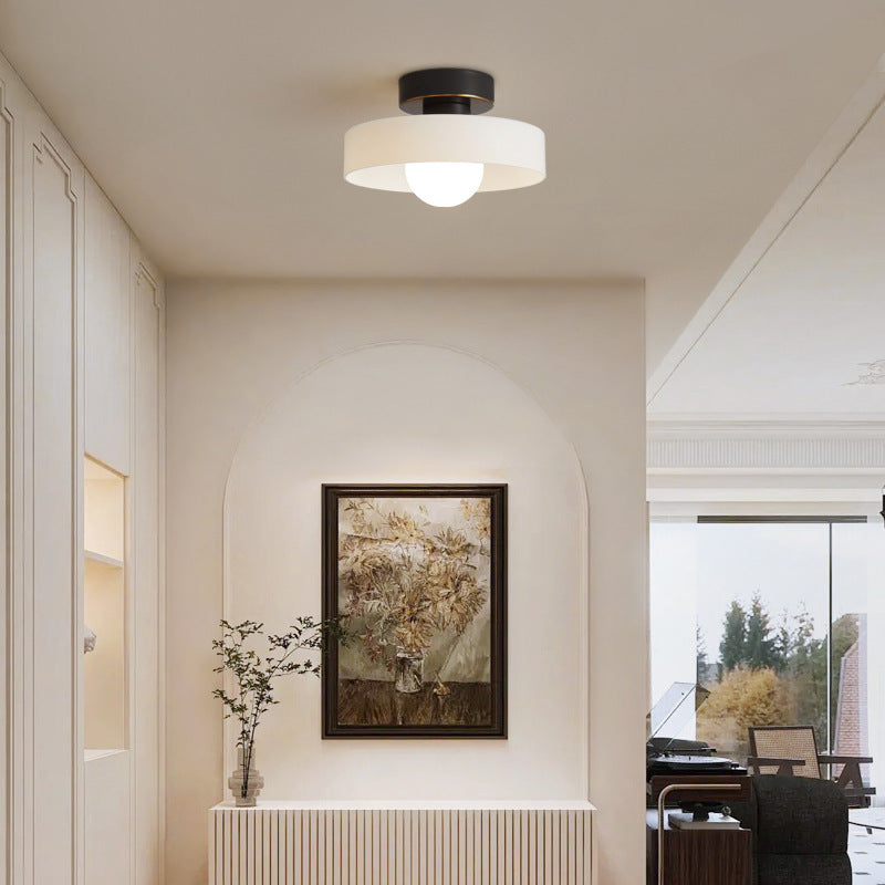 Bauhaus Ceiling Lamp - French-Inspired Brass Glass Geometric