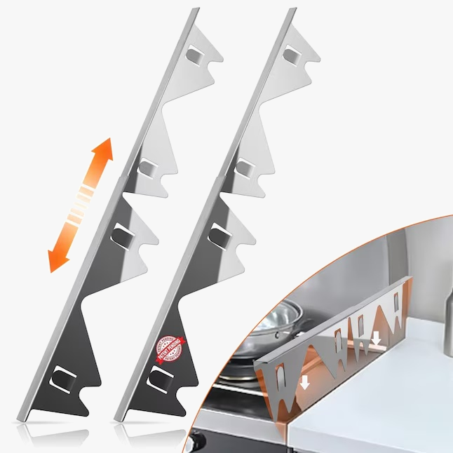Stainless Steel Stove Gap Covers (2 Pieces)