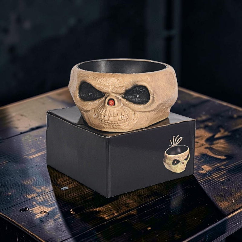 Halloween Candy Bowl with Motion Sensor Skeleton Hand