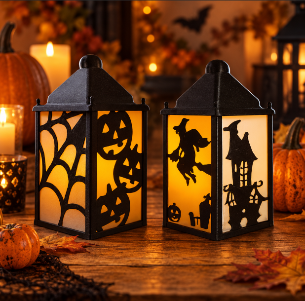 Halloween Lantern Tealight Holder – Spooky Glow Decor