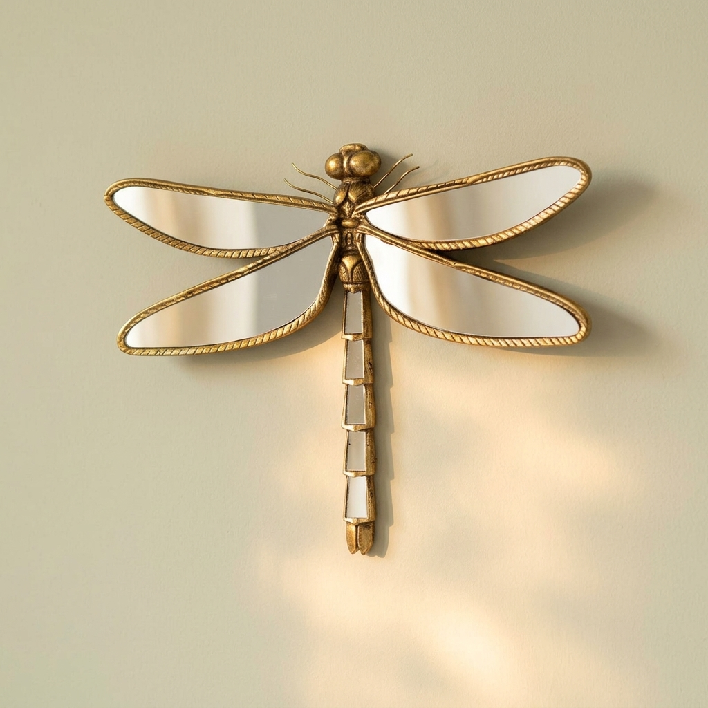 Dragonfly and Butterfly Decorative Wall Mirror