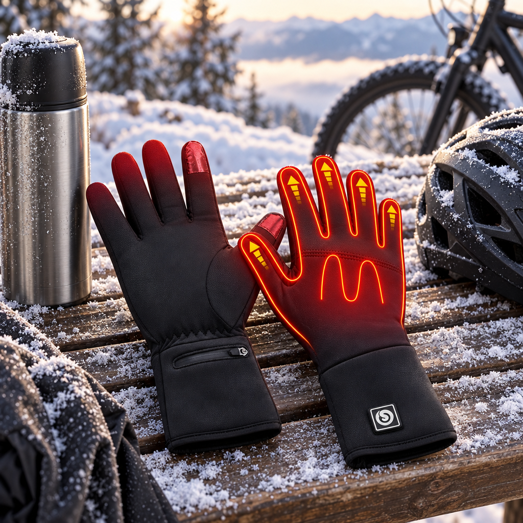 Unisex Heated Winter Gloves - Adjustable Warmth, Up to 6 Hours