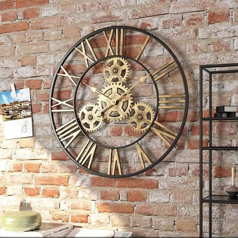 Metal Gears Wall Clock – Industrial Style, Best-Seller