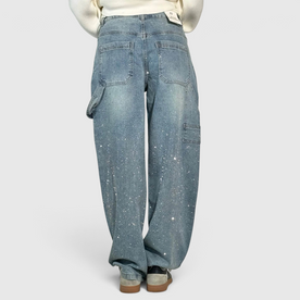 Pantalones de pierna ancha para mujer - Pantalones de cintura alta