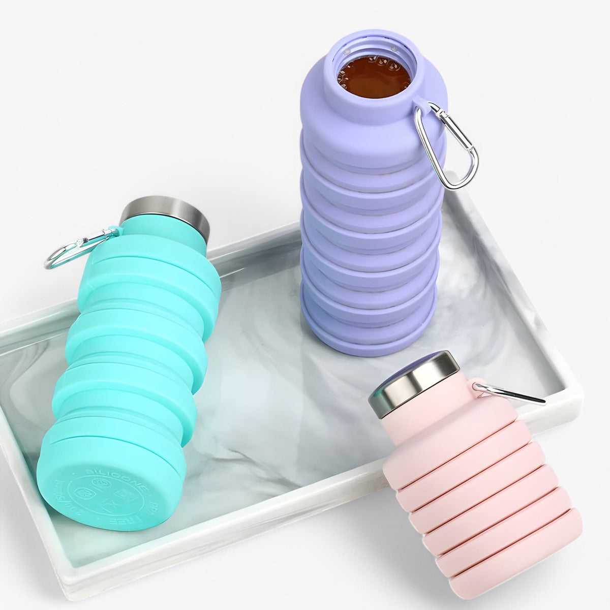 Borraccia in silicone pieghevole da 500ml Uomo - - 500ml borraccia borraccia silicone home & garden pieghevole silicone uomo water bottle - Concept Palermo