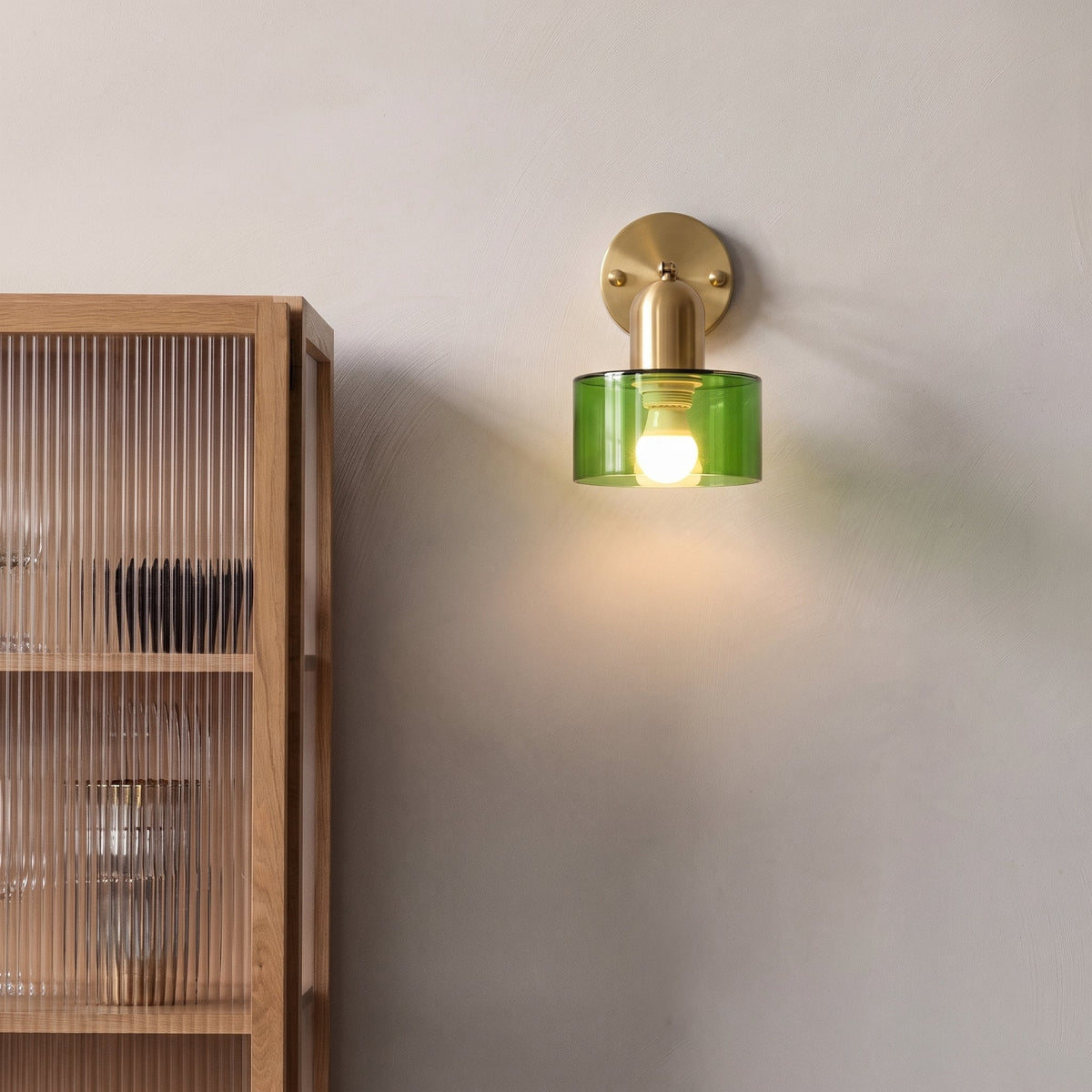 Bauhaus Colored Glass Wall Lamp - Modern Flush Mount Light
