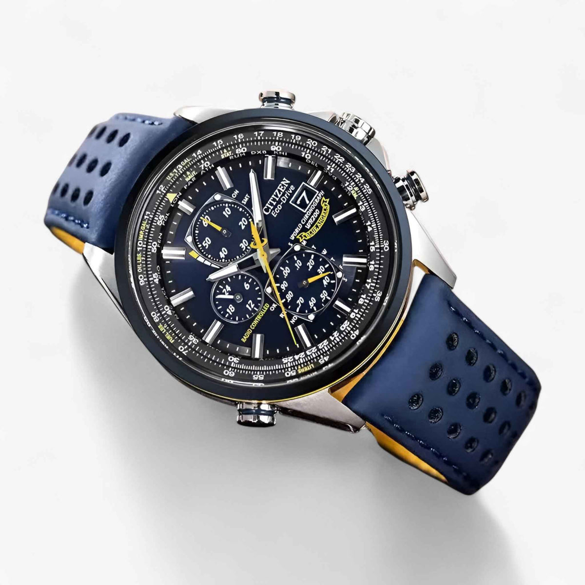 Men's Chronograph Watch MultiSteel 42mm – Steel Silver, Blue Dial