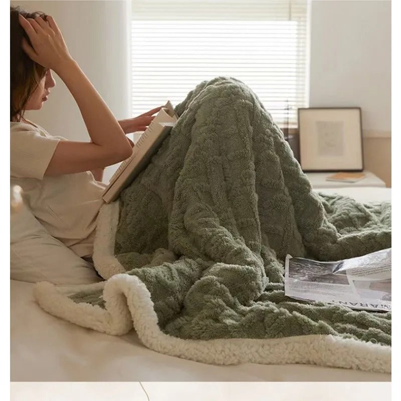 Thick Lambswool Winter Blanket - Ultra Warm Throw