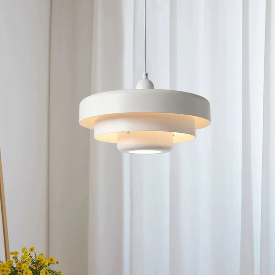 Modern Architectural Layered Pendant Light Concentric Rings