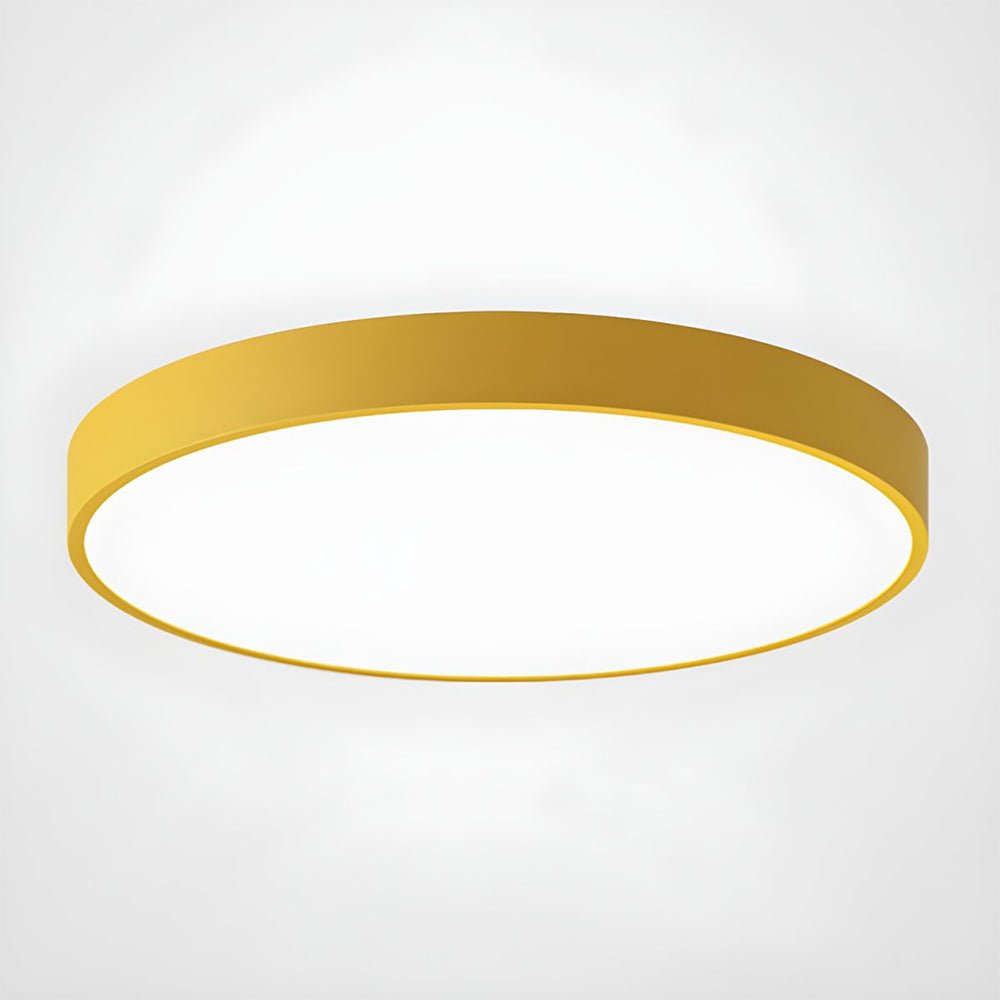 Modern Round LED Flush Ceiling Light Flat Disk