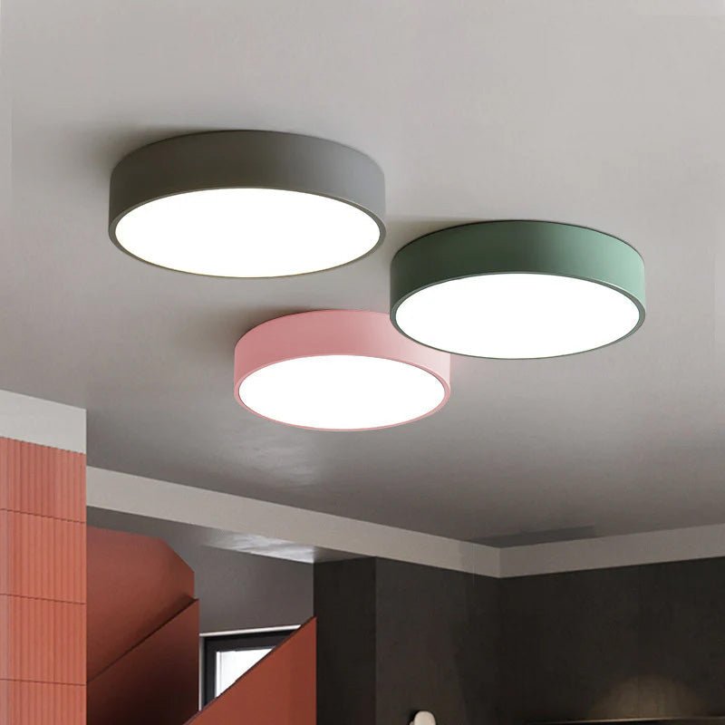 Modern Round LED Flush Ceiling Light Flat Disk
