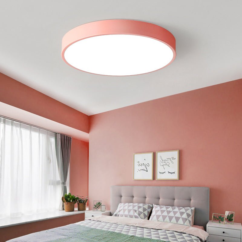Modern Round LED Flush Ceiling Light Flat Disk