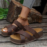 Women's Orthopedic Platform Slide Sandals – Cushioned Open-Toe Comfort Walking Shoes
