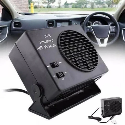 Portable Ceramic Car Heater 300W - 12V Fast Defrost Fan