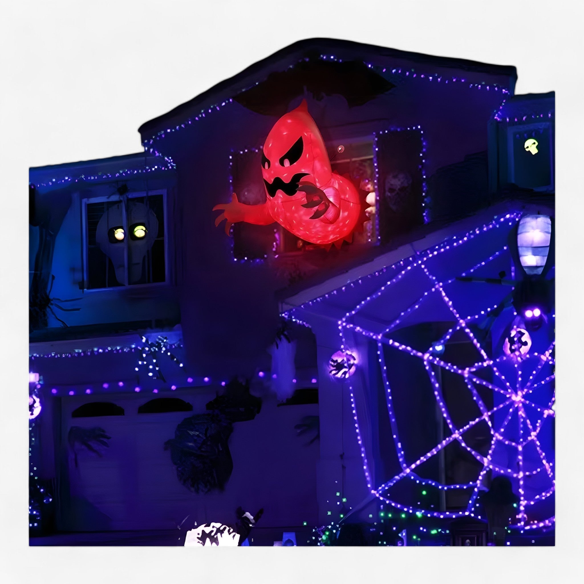 bags : Opblaasbare Gigantische Fantoom - Angstaanjagende Decoratie voor Halloween - Wit in van Pantino