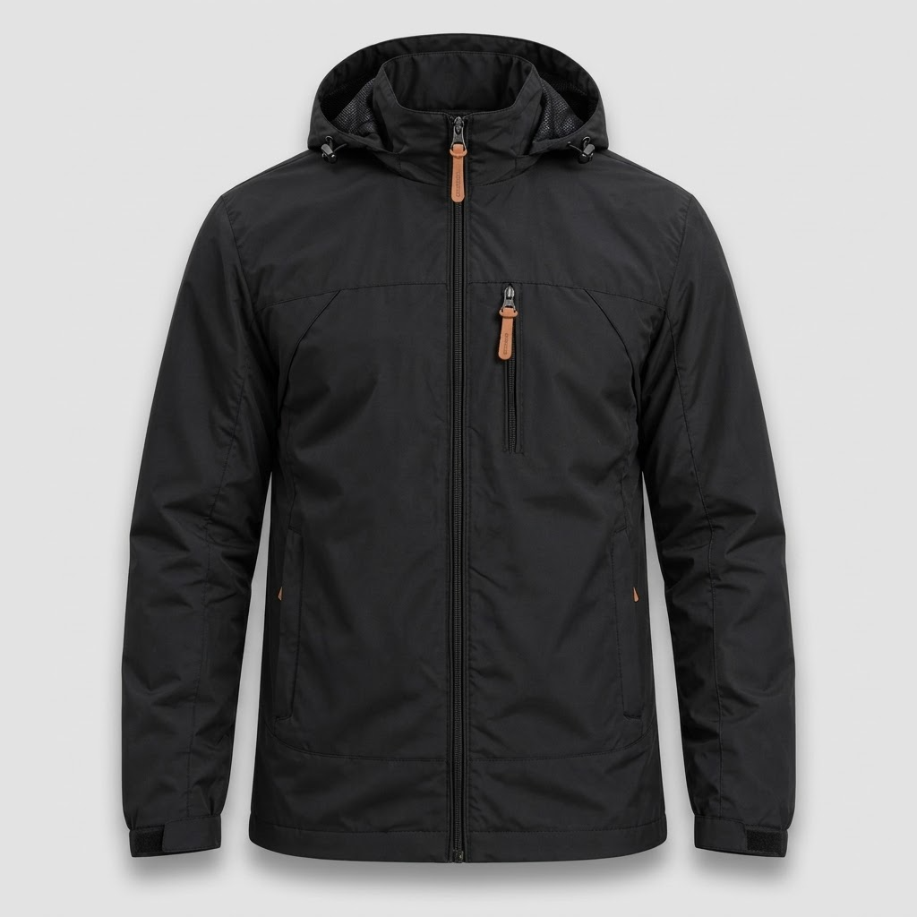 Men's Waterproof Windproof Hiking Jacket - Multiple Zip Pockets