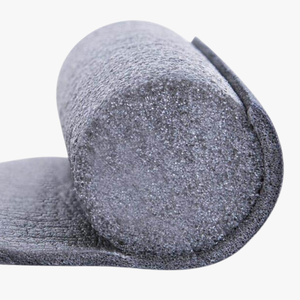 Roselva grey foam door weather stripping with a double-sided design for insulation and draft protection.