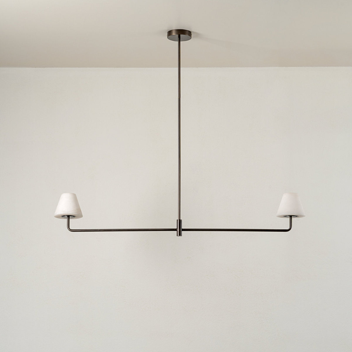 Alba Pendant Lamp in Alabaster and Bronze