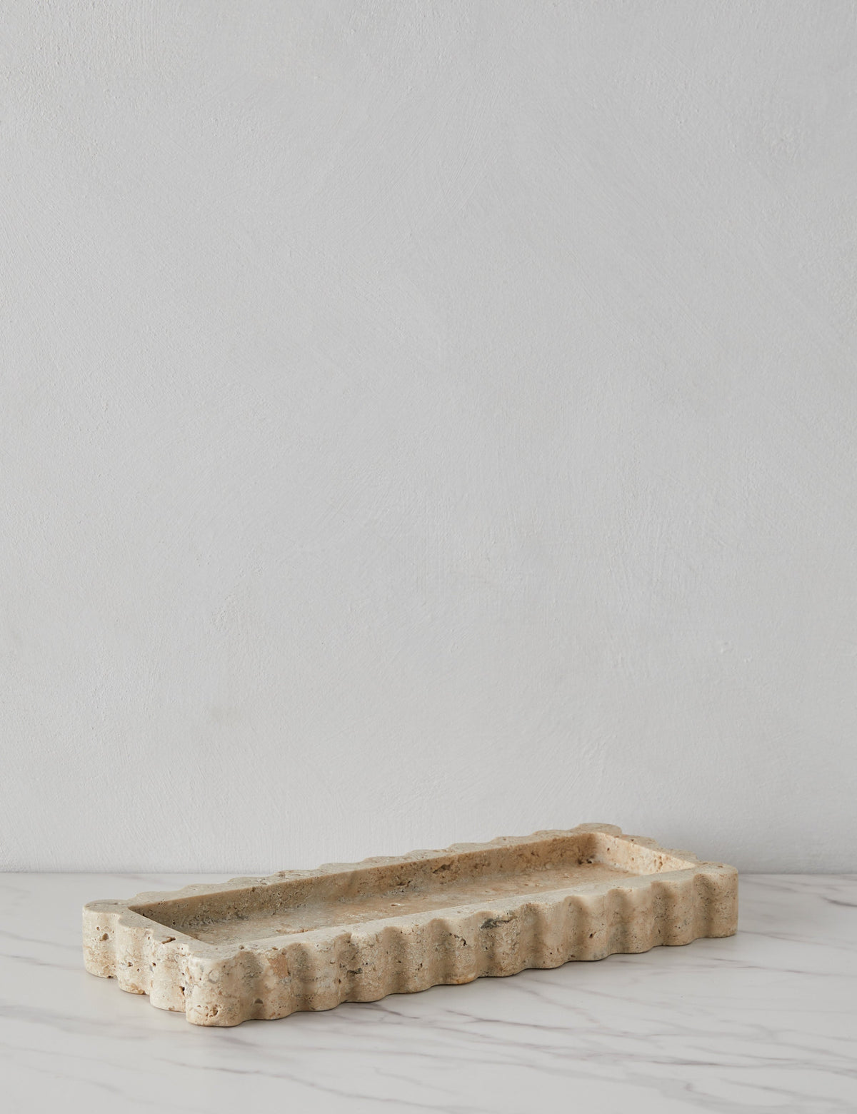 ScallopTray Marble Decorative Tray