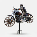 Skull Rider Motorcycle Garden Wind Spinner