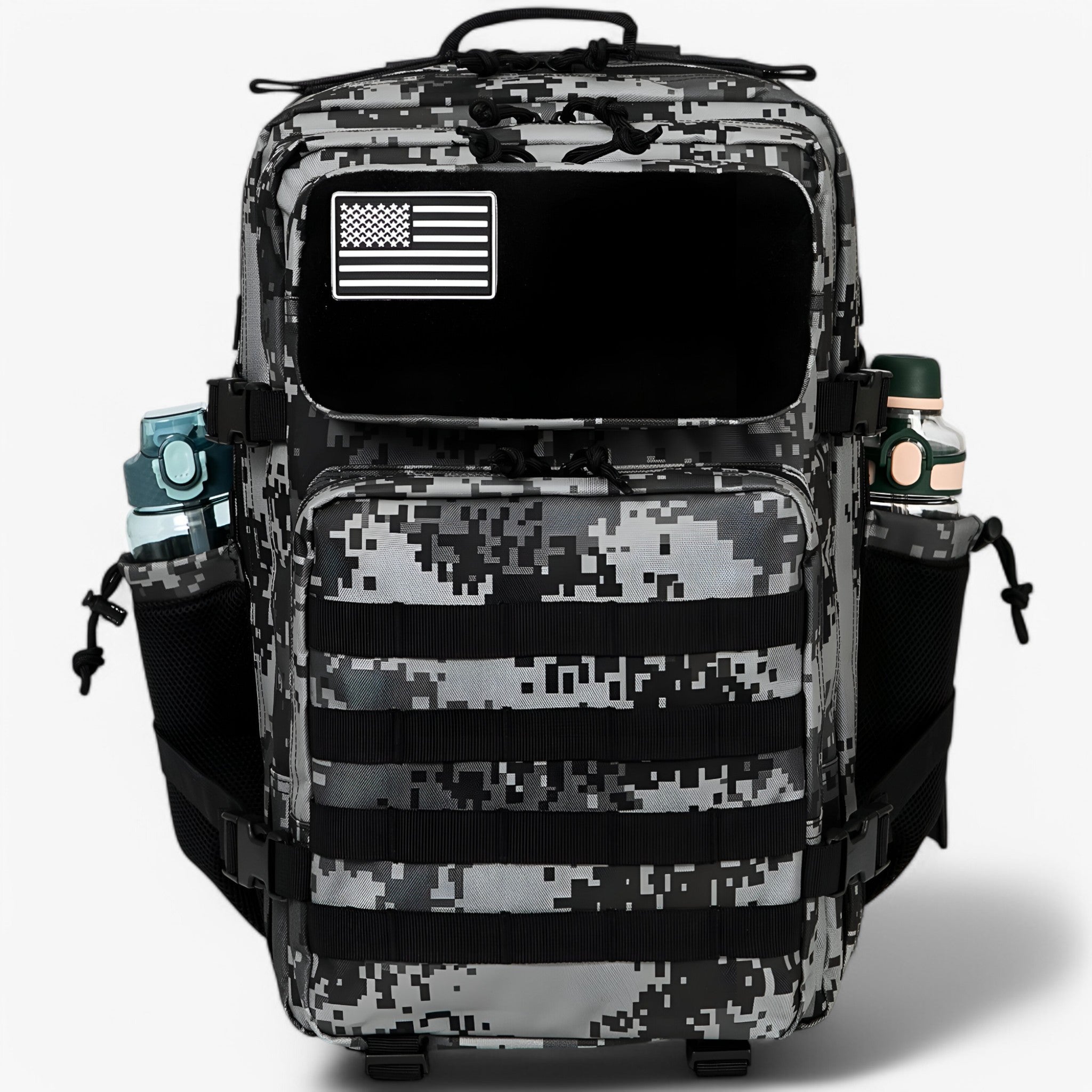 Zaino Tattico Militare 40L Impermeabile - Robusto, Multitasche per Outdoor, Trekking e Sopravvivenza - 1.0 Nero Camo - Backpacks bags duraturo eimpermeabile hiking backpacks tattico zaino zaino tattico - Concept Palermo