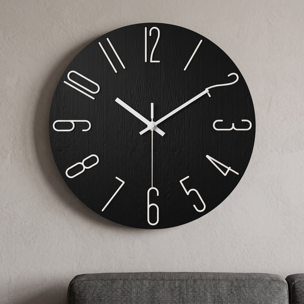 WireClock Modern Wall Clock for Living Room