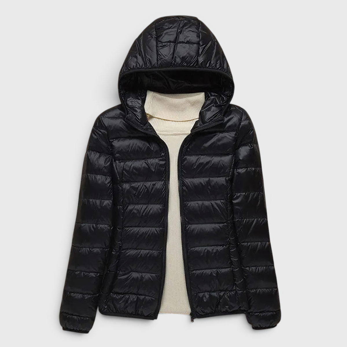 Women's Quilted Puffer Jacket with Hood