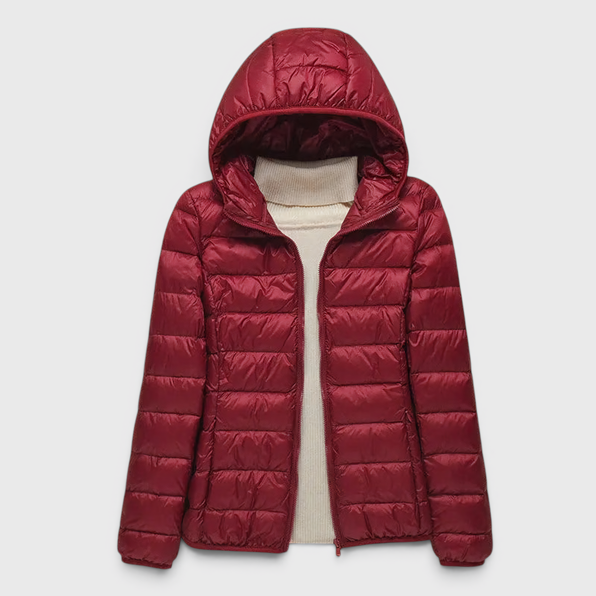 Women's Quilted Puffer Jacket with Hood